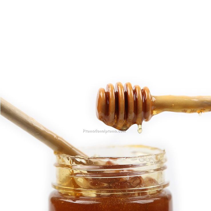 Wood honey dipper