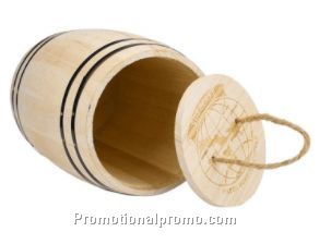 Custom logo Multifunctional Wooden Coffee Bean Barrel Small Barrel Empty Barrel With The Handle And Cover