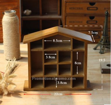 House shape wood Storage Box