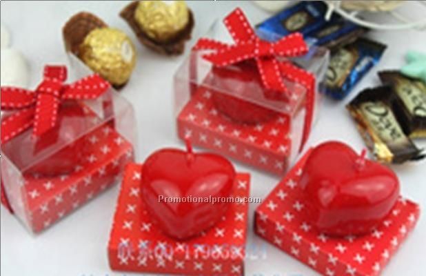 Red Heart Shape Candle