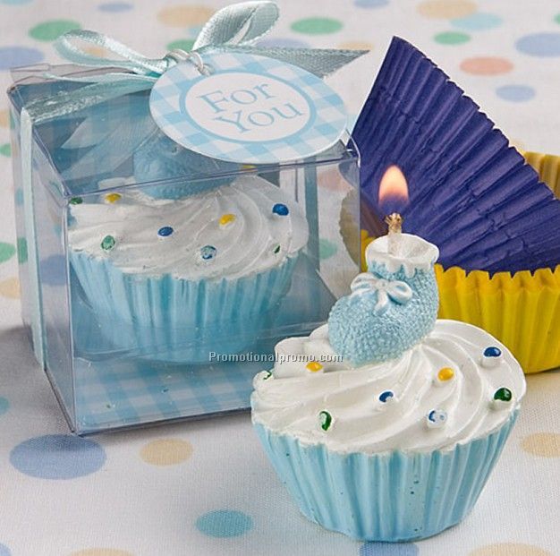 Blue Cream shoe Candle