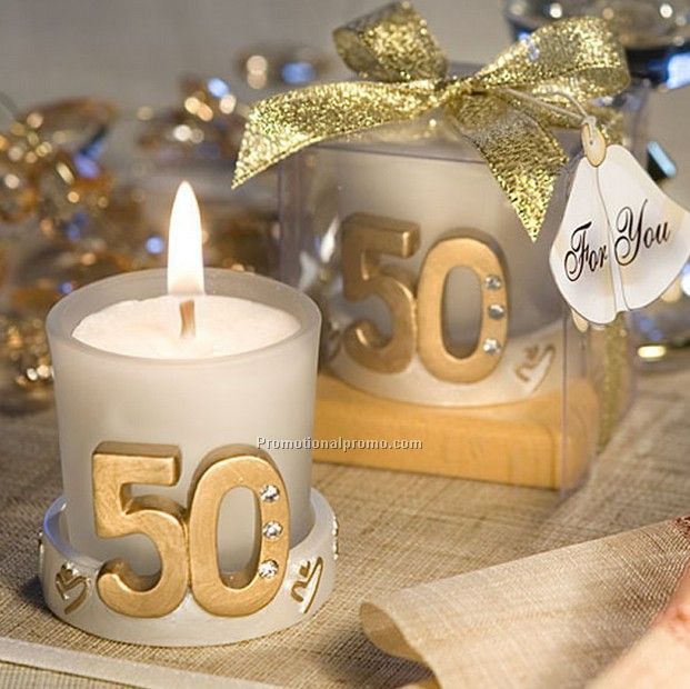 50th Birthday Candle Holder