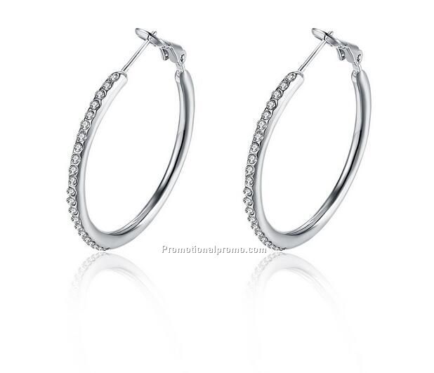 Fashion large row of diamond earrings wholesale