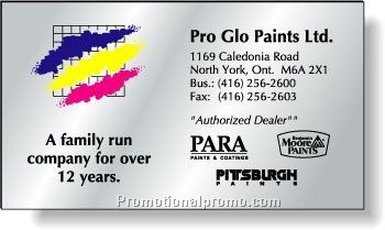 .020 Chrome Magnetic Business Cards / square corners