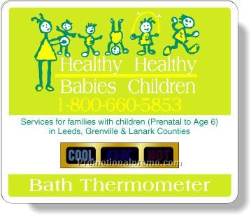 .020 White Gloss Vinyl Plastic Bath Thermometers