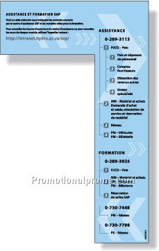.020 White Styrene Plastic L-Shape Monitor Billboard / with adhesive back & Sticky Note-Tac39200adhesive front