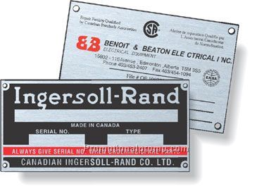 .02437920Brushed Aluminum Metal Plates / rectangle with square corners