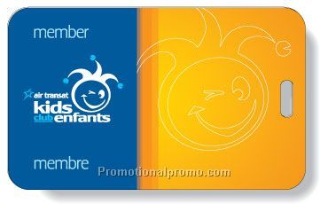 .025 White Polystyrene-alloy Luggage Tags / with loops supplied in bulk