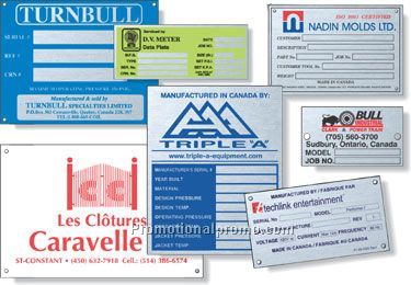 .03237920Indoor Anodised Aluminum Metal Plates / rectangle with square corners