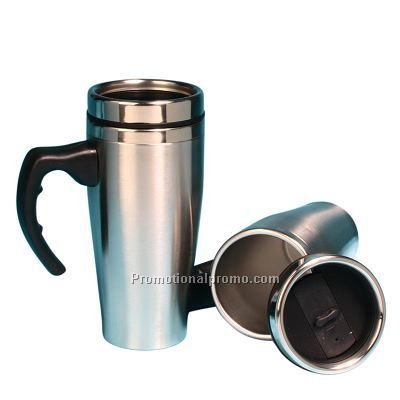 16 oz.Stainless Steel Mug with Handle - In/Out
