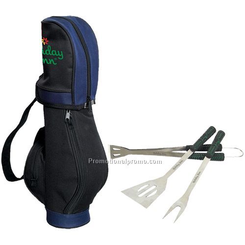 1837920GOLF BAG/3 PIECE BBQ SET