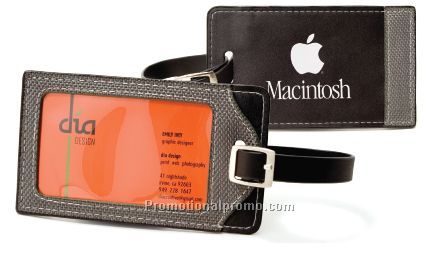 2-Tone Leatherette Luggage Tag