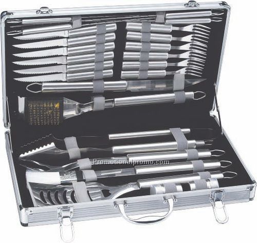 24 Pc. Deluxe BBQ Set