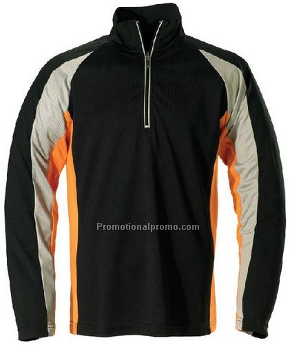 3-Tone Quarter Zip Long Sleeve Shirt