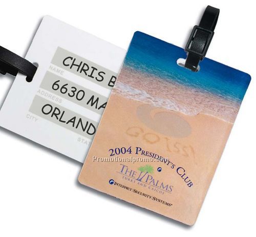 4 CP Jumbo Rectangle Write-On Surface Luggage Tag