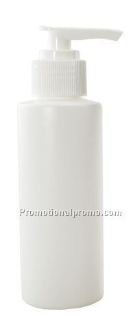 4oz White Cylinder Pump Bottle