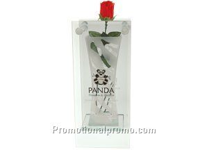 Abstract print glass vase display