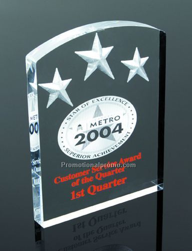 Arched Deep Etch Award with Laser Imprint