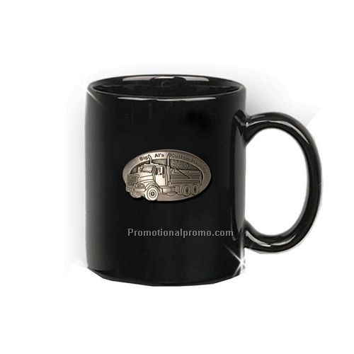 Black matte/ 2-tone C-Handle mug with Deep etch