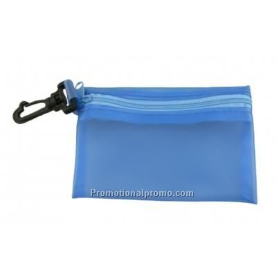Blue Zip Clip Pouch