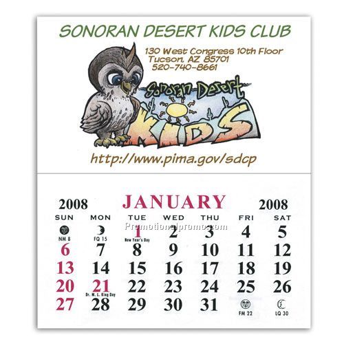 Business Card Small Calendar Pad