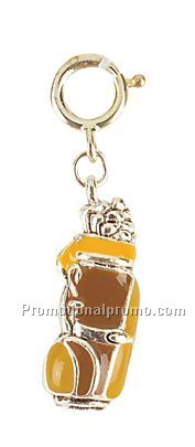 Cellphone/Shoe Charms/Zipper Pulls-Golf Bag charm