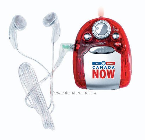 Compact FM Radio - Translucent Red