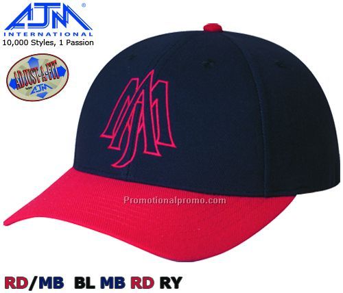 Constructed Contour Style. Fitted, Wool Serge, 6 Panel Caps