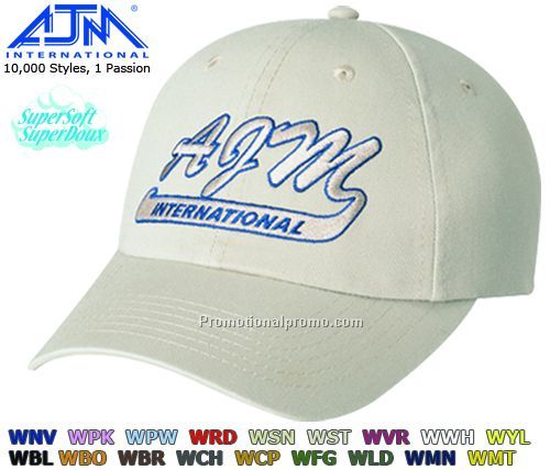 Contour Style. Enzyme Washed Chino Twill, 6 Panel Caps