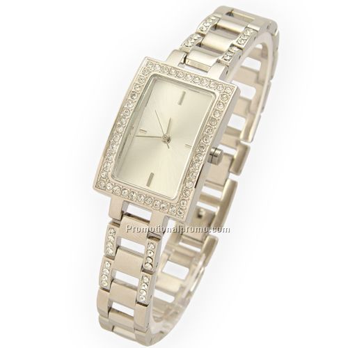 Crystal Bracelet Watch - Silver