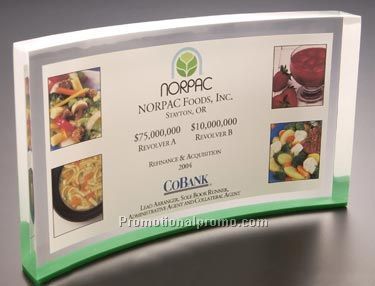 Curved Rectangle w/ Colored Bottom