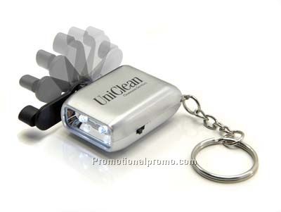 Dynamo Flashlight Keychain