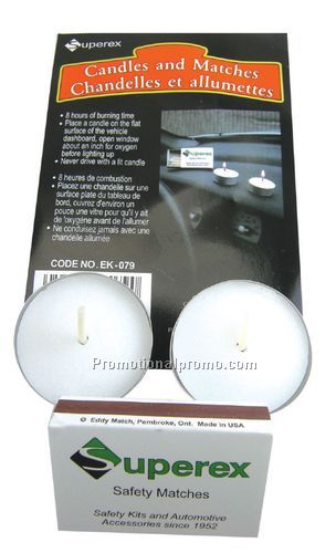 Emergency Candles & Box Eddy Match44576Safety Matches - Blank Goods