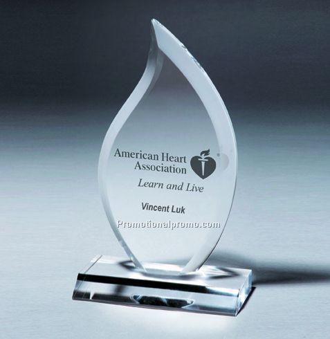Flame Clear Award with Laser Imprint