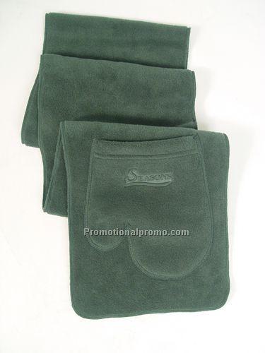 Fleece Scarf with Mitts