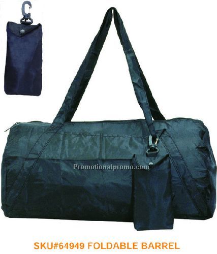 Foldable barrel bag