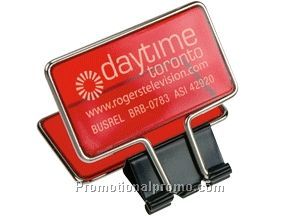 Foldback double clips translucent