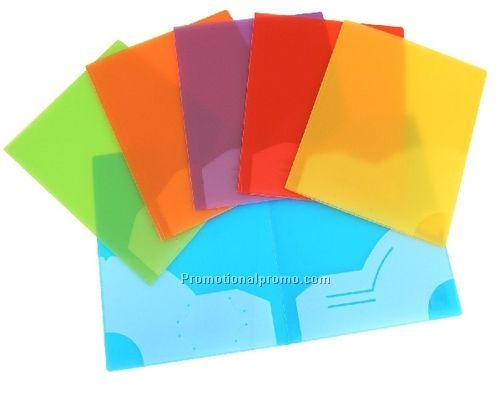 Frosted 2 Pocket Folder - Letter Size: 9 1/2" x 11 1/2"