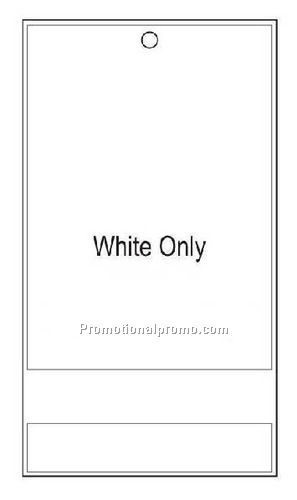 GOLF BAG TAG RECTANGLE LONG, strap included not attached White