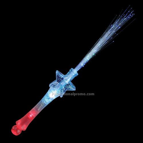Glitter Crystal Star Fiber Optic Wand