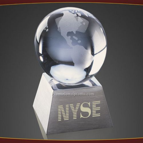 Globe On Aluminium Base