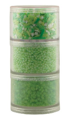 Green/Peppermint Scent-Bath Stacking Jars