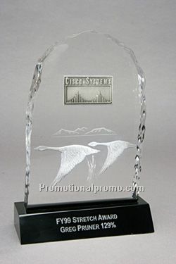 Hand-Carved Ice Look Tower - 7 x 5 x 1