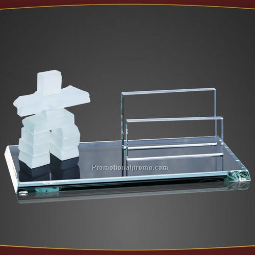 Inukshuk Cardholder - Jade Glass