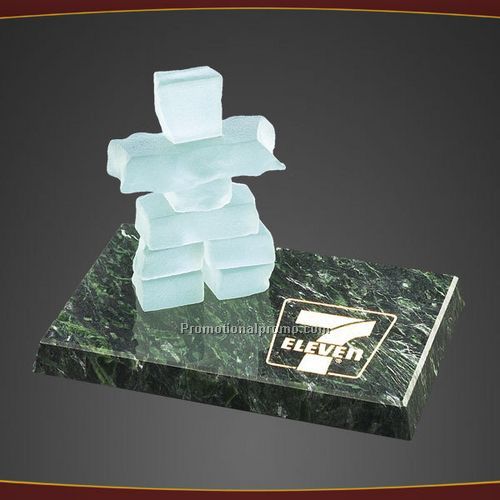 Inukshuk On Green Marble