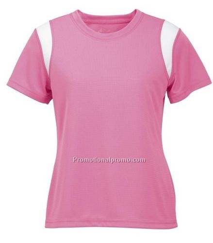 LADIES' PERFORMANCE COLOR-BLOCK CREW NECK