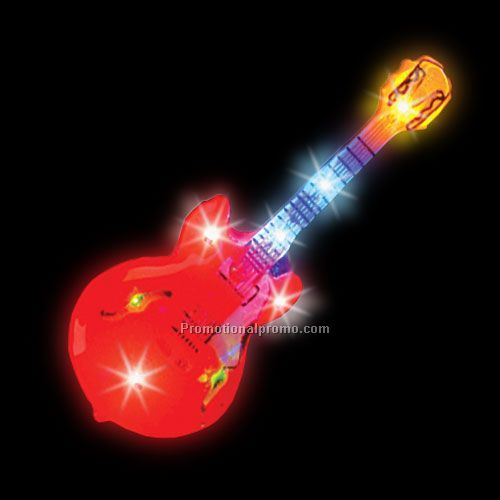 LED Light-Up Magnet - Red Guitar