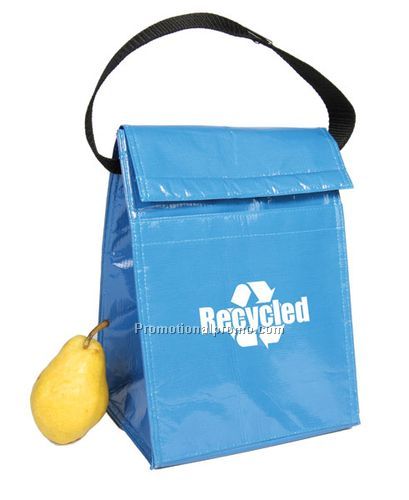 Laminated Lunch Tote - Blue