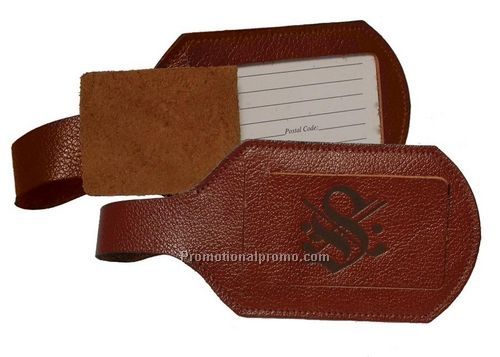 Leather Snap Luggage Tag