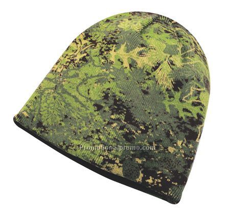 Leaves Pattern Discharge Camouflage Beanie